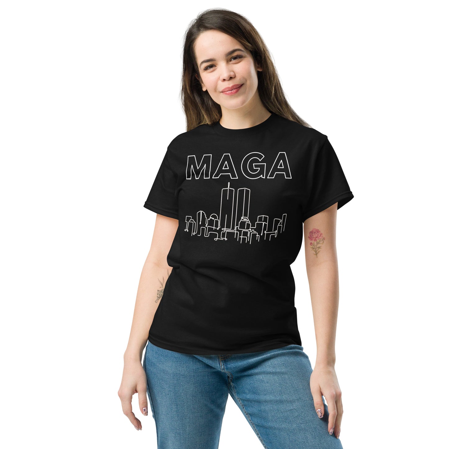 MAGA WTC Tee - White on Solid