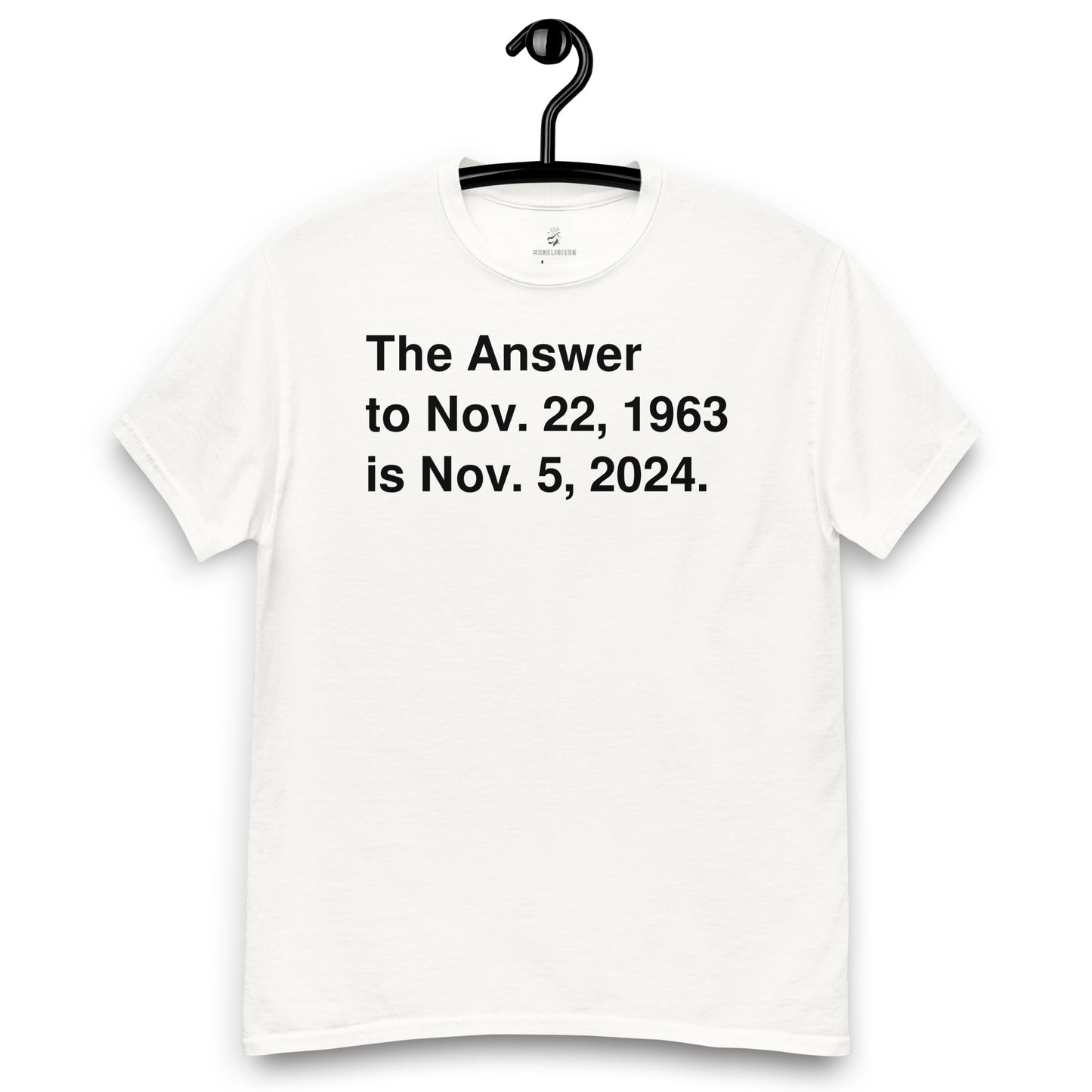 The Answer Tee - Black on White/Off White