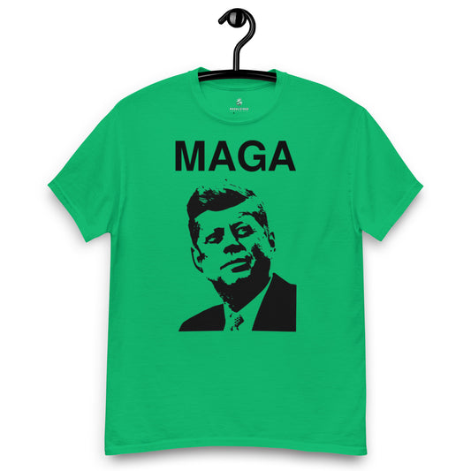 JFK MAGA - Black on Solid Tee